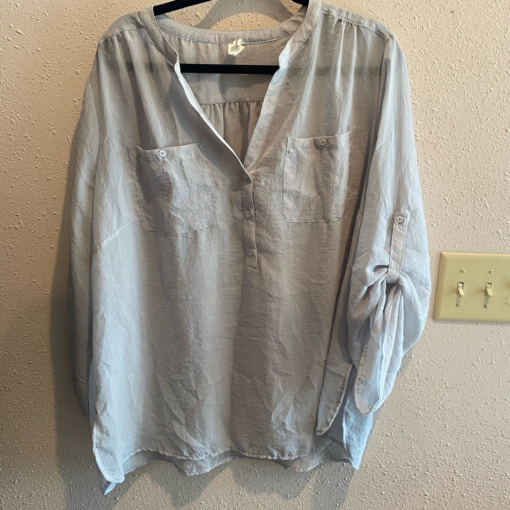 Sheer Willow Bay Blouse 2X